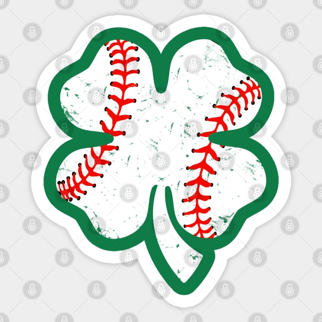 basseball clover St patrick's day Sticker by Theretrotee